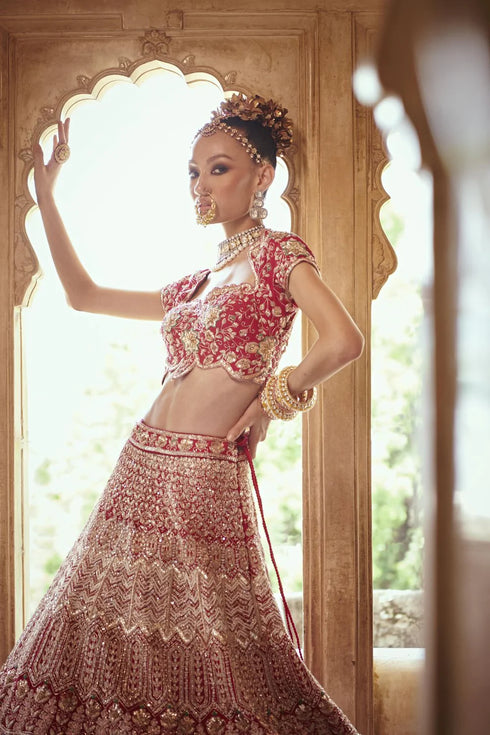 Dark Pink Lehenga Set